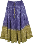 Floral Enchantress Rippling Cotton Long Dance Skirt