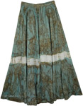 Viridian Green Tie Dye Swamp Skirt