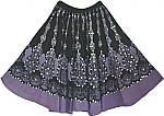 Purple Black Womens Short Skirt w/ Sequins