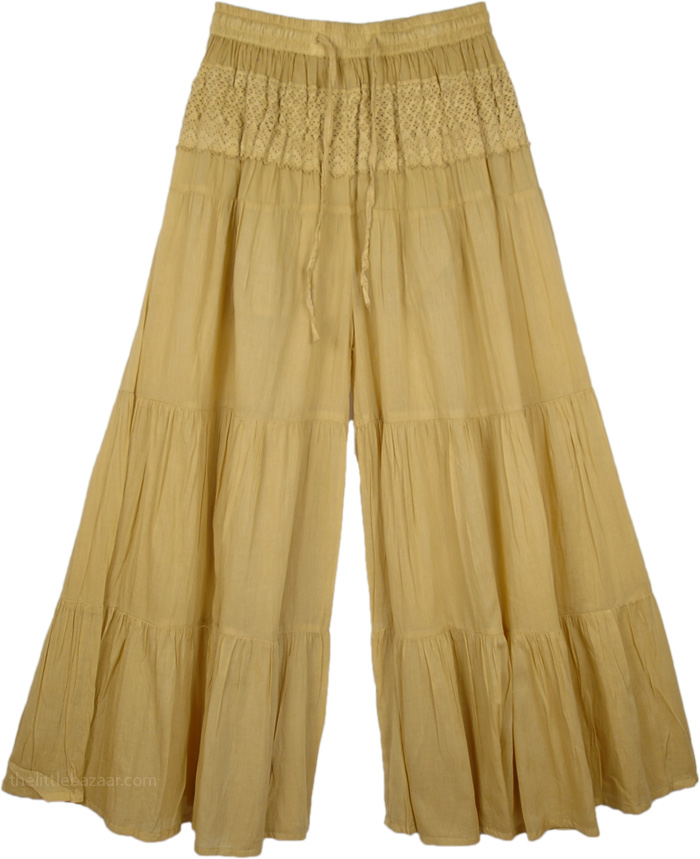 Gaucho Split Skirt in Twine