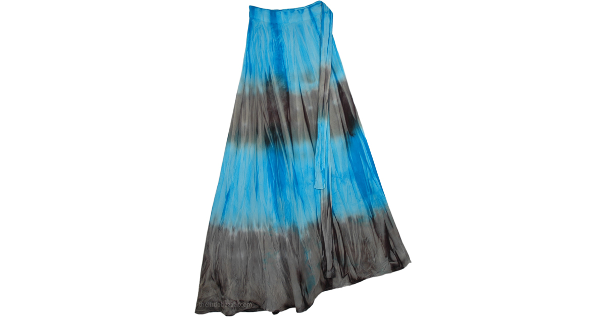 Serendipity Haze Blue Grey Wrap Skirt | Grey | Wrap-Around-Skirt, Tall