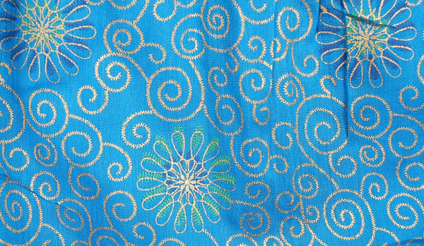 Cerulean Blue Sunflower Print Skirt