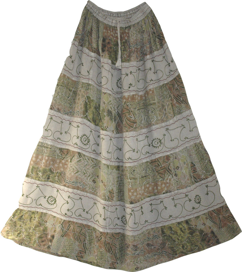 Womens Printed Long Skirt 