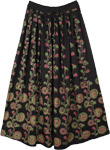 Long Crinkled Cotton Cardinal Skirt