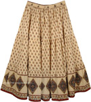 Tan Plus Size Summer Cotton Skirt