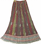 Crinkle Long Skirt Bohemian Chic