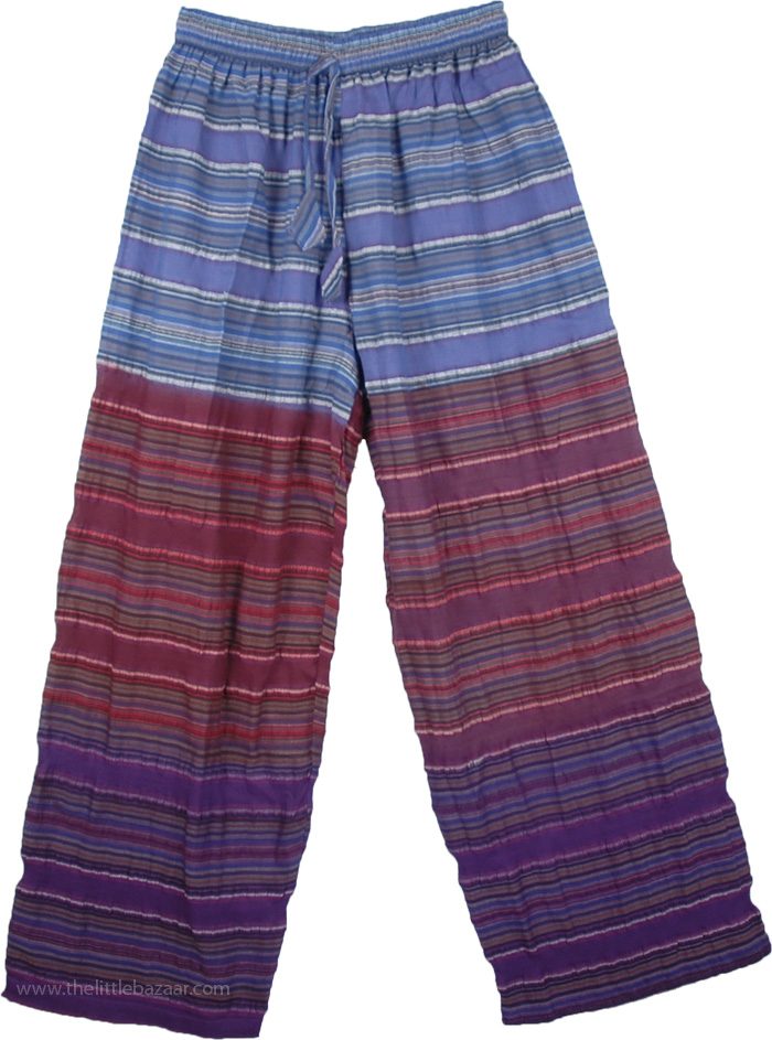 Purple Hues Seersucker Cotton Pajama Pants