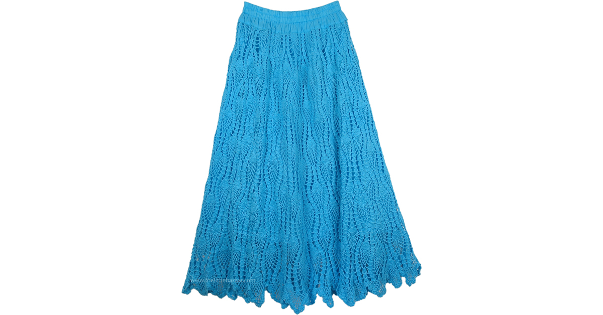 Picton Blue Long Skirt All Crochet Pattern | Crochet-Clothing