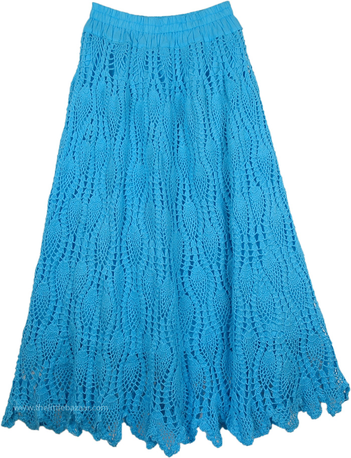 Picton Blue Long Skirt All Crochet Pattern CrochetClothing