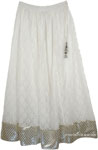 Gentle Peace Lace Skirt in White