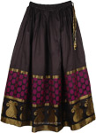 Cocktail Party Gold Paisley Womens Skirt