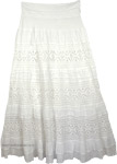 Cararra Foldover-Waist Boho Long Skirt