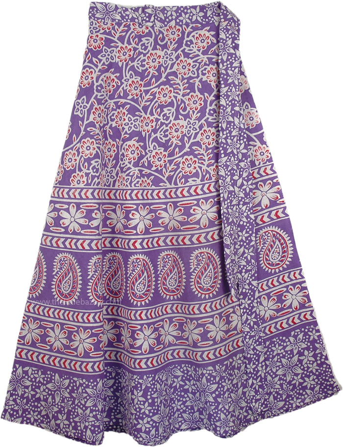 Lavender Purple Womens Wrap Skirt