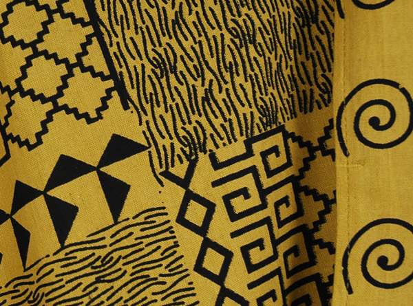 Luxor Gold Wrap Around Skirt with Geometric Prints