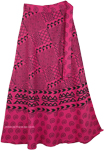 Hibiscus Pink Long Wrap Around Skirt