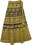 Lemon Ginger Long Wrap Skirt