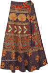 Animal Cocoa Bean Ethnic Wrap Skirt