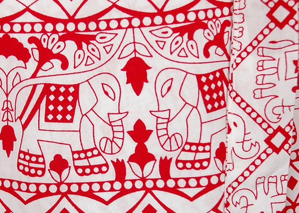 Ruby Red Elephant Parade Wrap Skirt