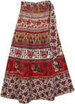 Chilli Pepper Red Wrap Around Skirt