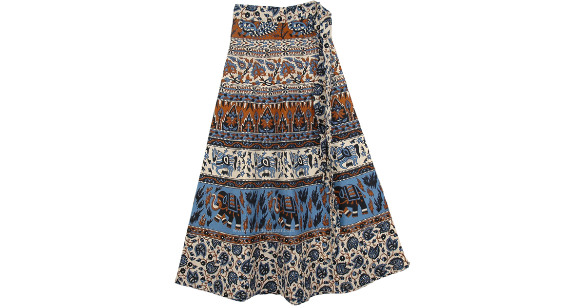 Sale:$12.99 Malta Ethnic Wrap Around Skirt | Clearance | Multicoloured ...