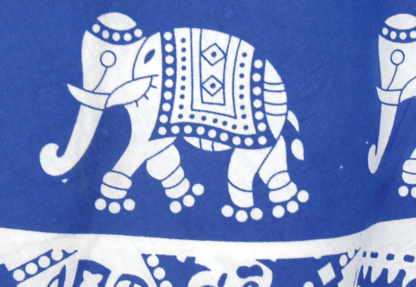 Blue Sapphire Elephant Wrap Around Skirt