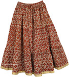 Extra Large Cotton Seersucker Cool Summer Hippie Skirt