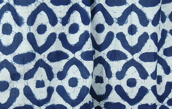 Cloud Burst Blue Cotton Long Womens Skirt