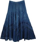 Blue Fairy Skirt with Embroidery