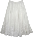 Arielle White Long Summer Skirt