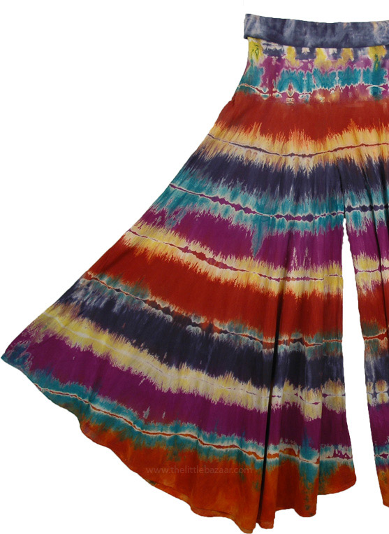 Earthen Yoga Hippie Lounge Pants | Multicoloured | Split-Skirts-Pants ...