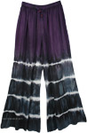 Purple Tie Dye Wide Leg Drawstring Pants