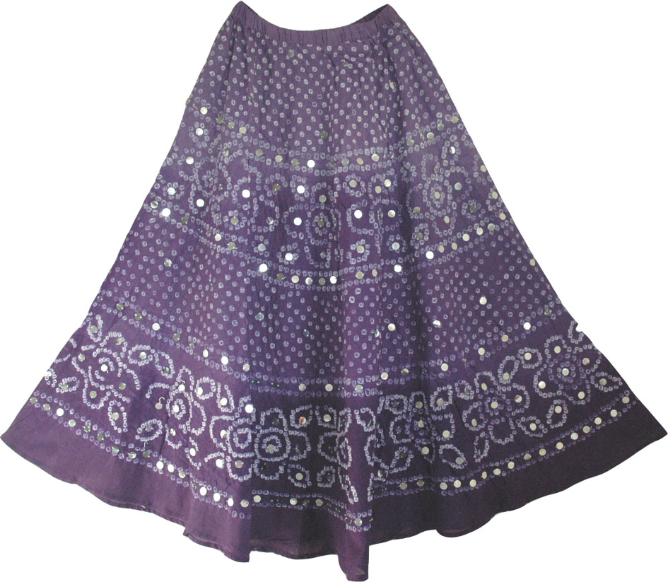 Boho Tie Dye Sequin Long Skirt | Sequin-Skirts