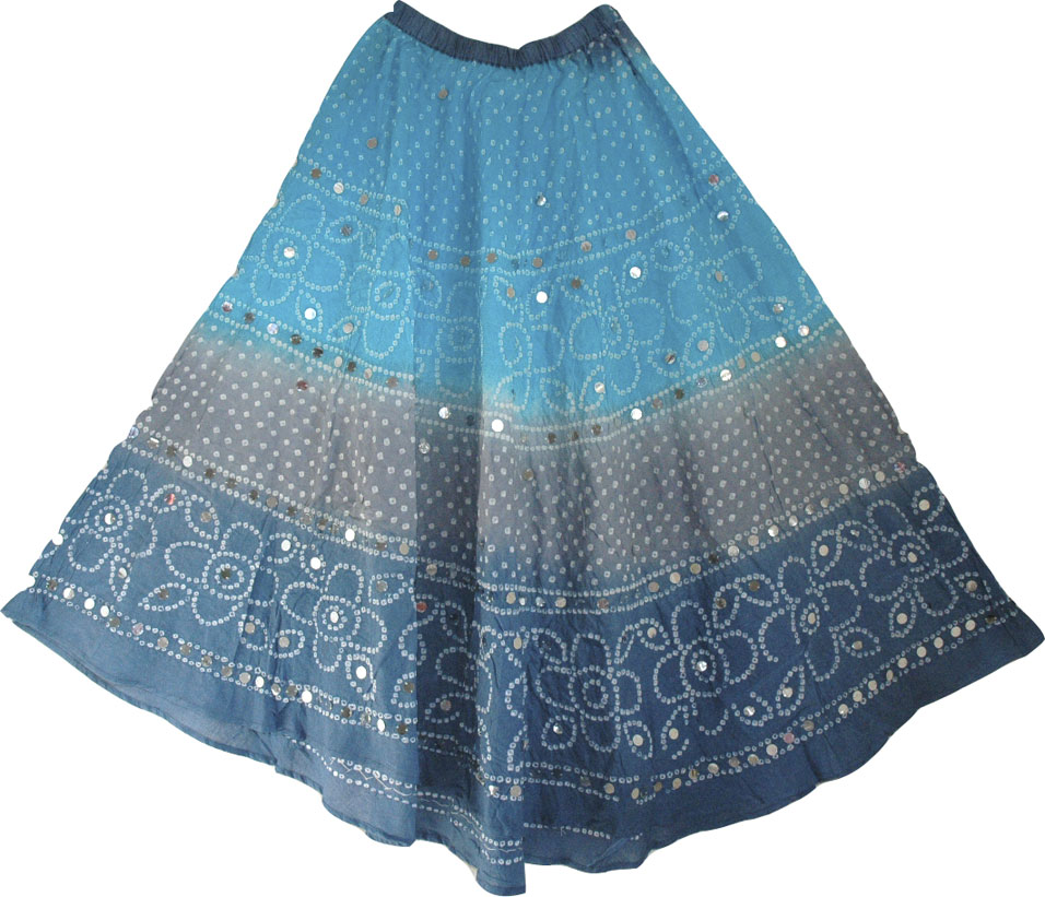 Boho Tie Dye Sequin Long Skirt | Sequin-Skirts