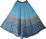 Boho Tie Dye Sequin Long Skirt