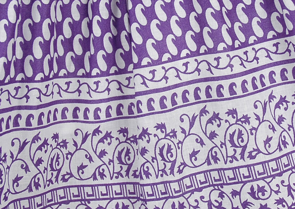 Royal Purple Cotton Long Summer Skirt