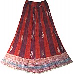 Crinkle Long Skirt Bohemian Chic