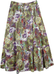 Avocado Floral Summer Happy Skirt