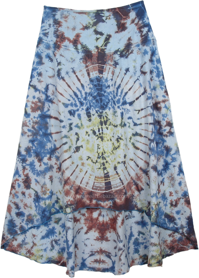 Hi Low Hues Tie Dye Cotton Skirt