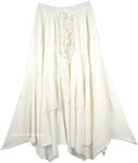 Pure White Angelic Medieval Long Skirt