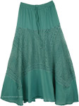 Tradewinds Lace Cotton Long Skirt