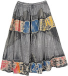 San Marino Asymmetrical Hem Boho Skirt