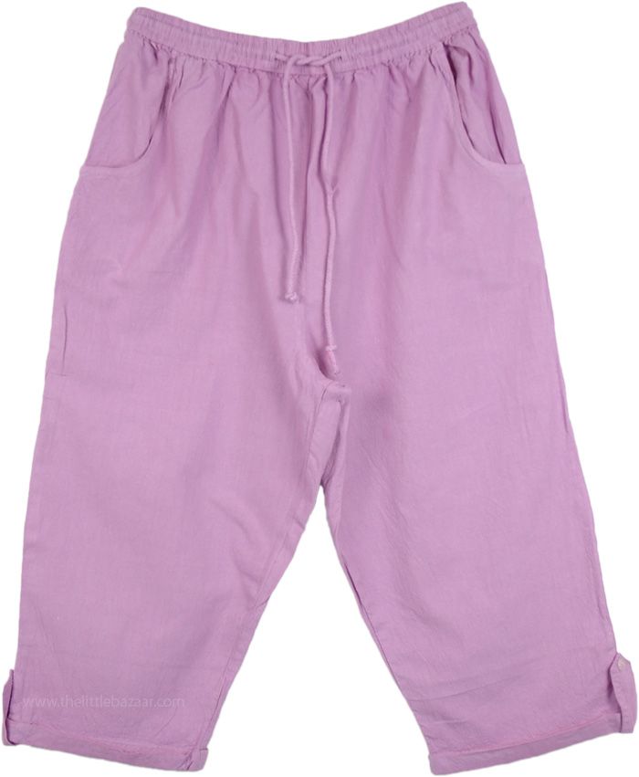 Lilac Easy Going Womens Pocket Capris