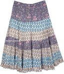 Old Lavender Floral Full Skirt