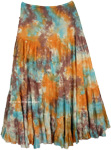 Hippie Casual Peasant Summer Festival Skirt