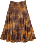 Boho Cowboy Tie Dye Santa Fe Skirt