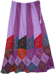 Wine Bouquet Boho Embroidered Skirt