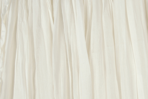 White Elegance Cotton Broomstick Skirt