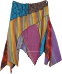 Extra Large Fun Hanky Hem Patchwork Skirt