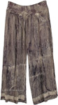 Wide-Legged Silver Split Skirt Pants [4743]