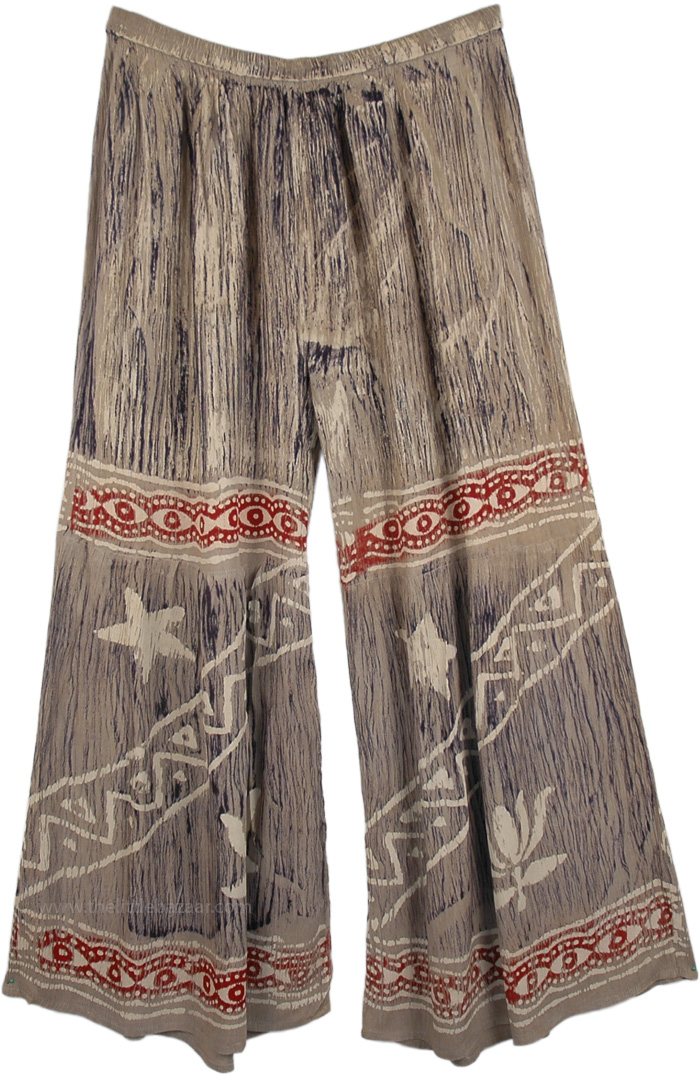 Silver Star Relaxed Tie Dye Wide Leg Pants 